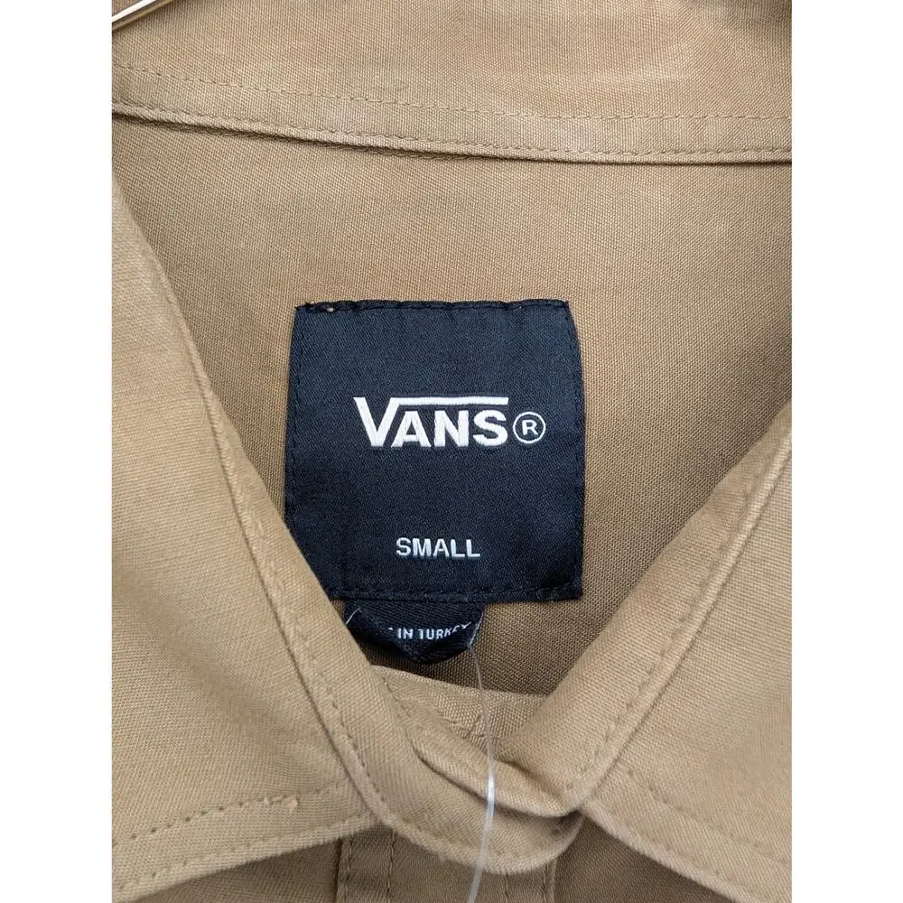 NWT Vans Women's Canvas Utility Shirt in Dachshund Brown size Small - Picture 7 of 9